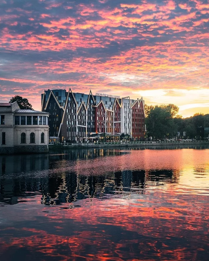 Kaliningrad - Kaliningrad, Russia, The photo, Town, beauty, Sky, Clouds, Sunset