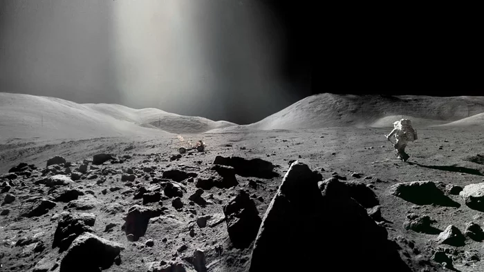 Лунные VR панорамы. Почувствуйте себя астронавтом на Луне! А заодно подумайте - можно ли это снять в студии? - Луна, Космос, Аполлон, Высадка на Луну, Конспирология, Длиннопост