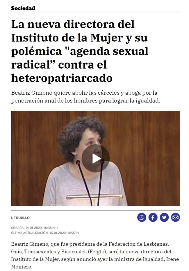 To achieve equality of men, you need to penetrate anally - Spain, news, Humor, Screenshot, Feminism, Patriarchy, Equality, Feminists