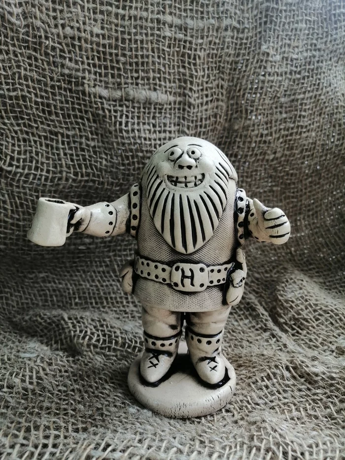 For Erebor! - My, Ceramics, His own ceramist, Handmade, Needlework without process, Gnomes, Figurines, Statuette, Лепка, Longpost