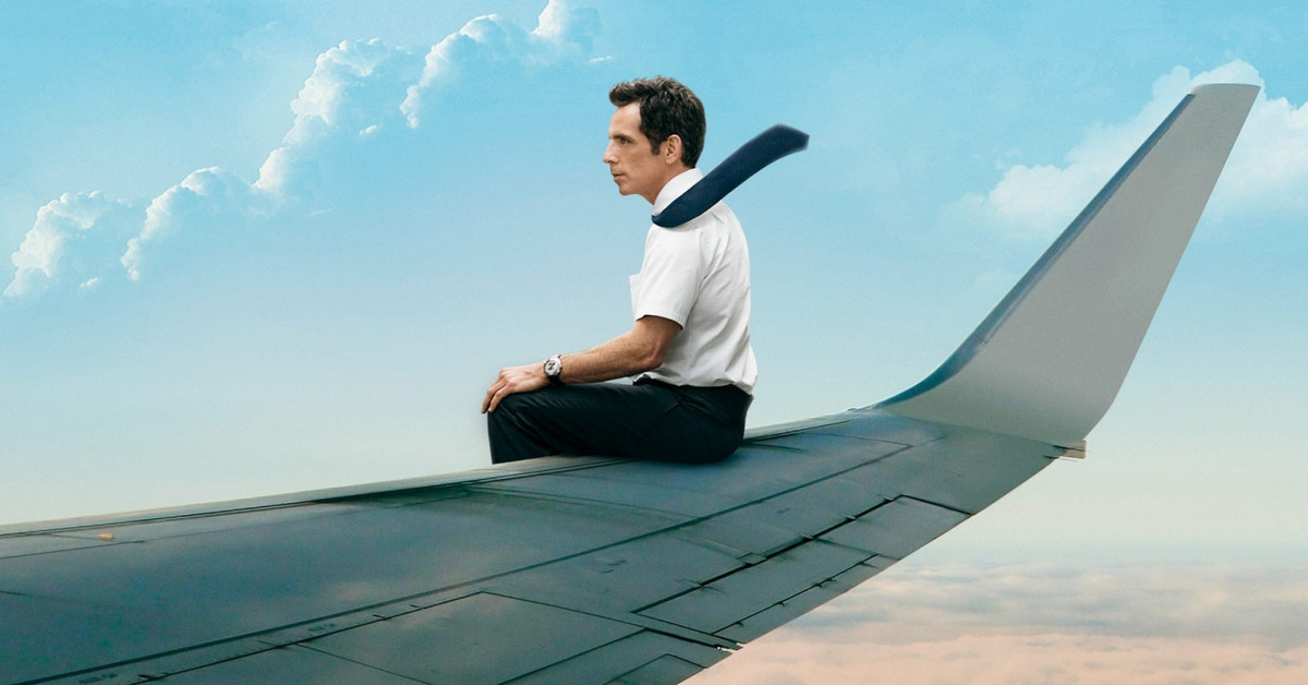 Carrying air. Уолтера Митти. The Secret Life of Walter Mitty. Бен Стиллер невероятная жизнь Уолтера Митти. Человек на крыле самолета.