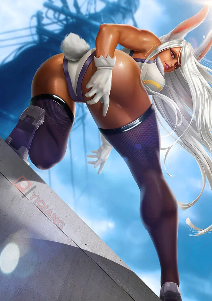 Мируко - NSFW, Boku no Hero Academia, Miruko, Animal Ears, Аниме, Арт, Эротика, Anime Art, Yi Qiang Cao