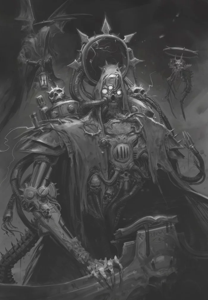 Kelbor-Hal, head of the Dark Mechanicum - Warhammer 40k, Chaos Undivided, Dark Mechanicus, Wh Art