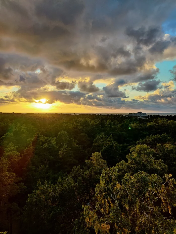 Sunset in Jurmala 01.09.21 - My, Jurmala, Latvia, Longpost, Sunset, Mobile photography