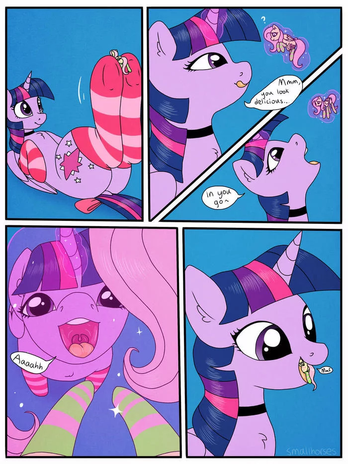 Fluttershy and Twilight - My little pony, Fluttershy, Twilight sparkle, Vore, Longpost, NSFW