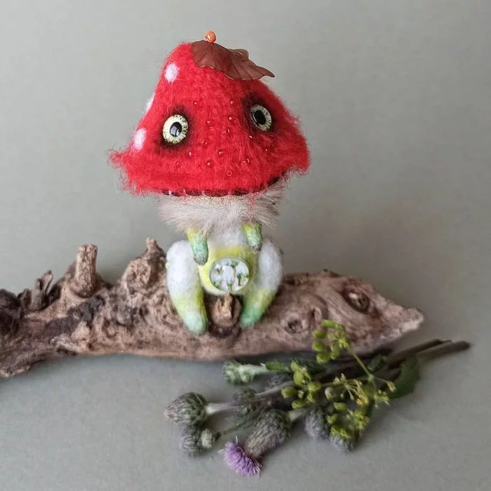 Fairy shaggy fly agaric - My, Crochet, Amigurumi, Author's toy, Handmade, Mushrooms, Fly agaric, Monster, Story, , The keepers, Video, Longpost