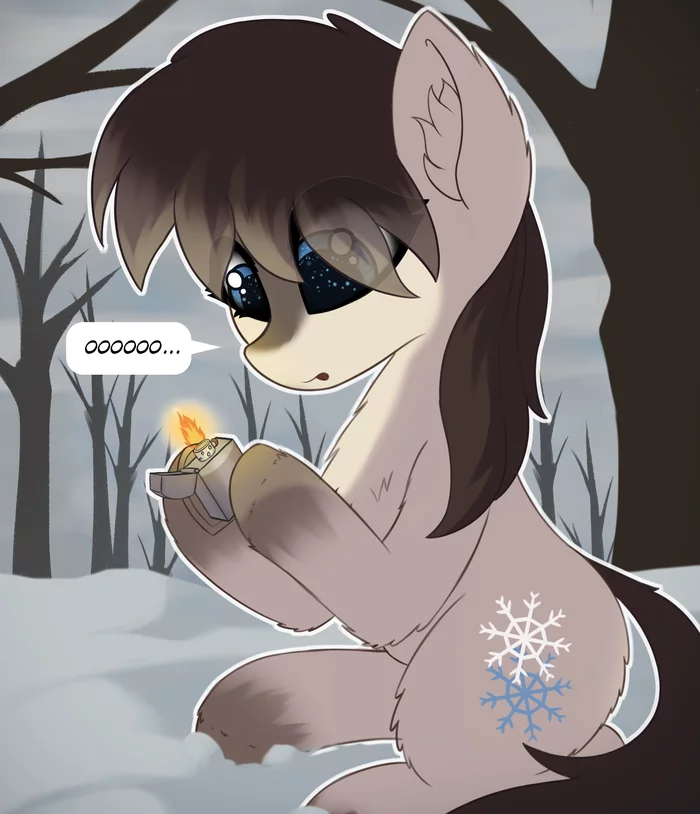 A Snowy, Starry Night - My little pony, Original character, Snow pony, Фанфик, Longpost