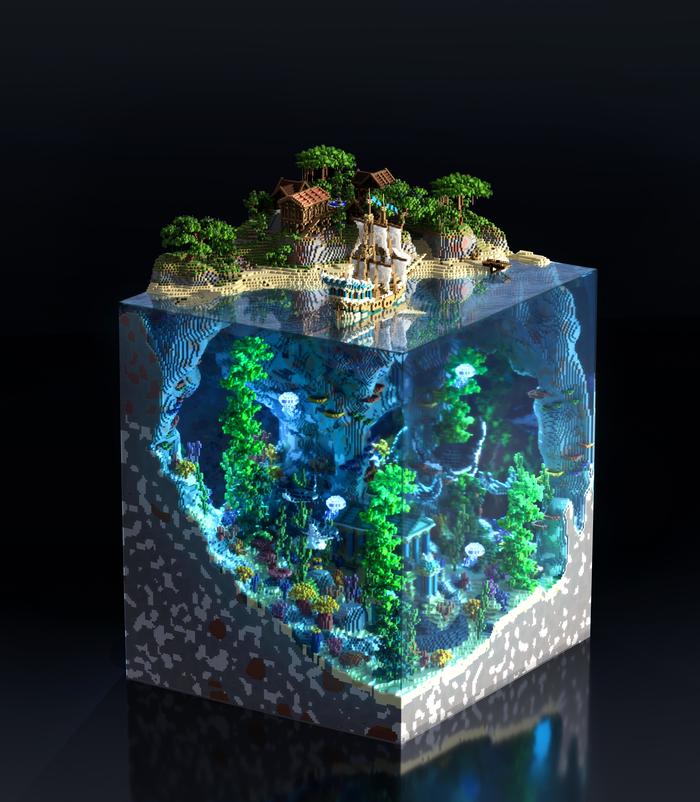 The Lost Kingdom - Minecraft, 3D, Blender, Diorama