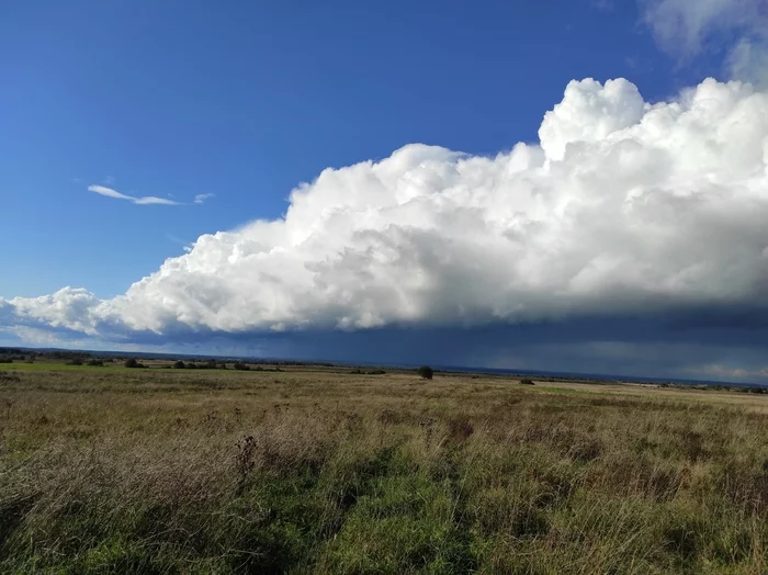 Coming - My, Mobile photography, Nature, beauty of nature, Clouds, Pskov region, Photo on sneaker