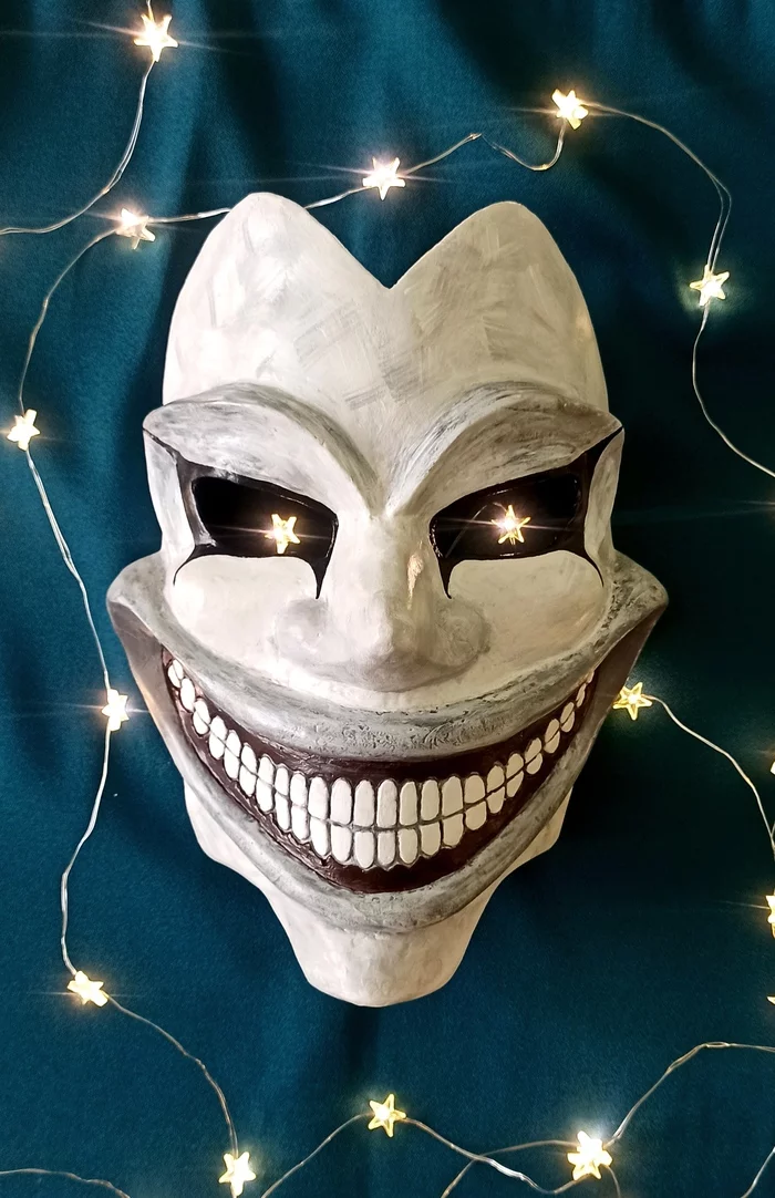 Shaco Mask Demon Jester from League of Legends - My, , Shaco, League of legends, Needlework with process, Fan art, Longpost