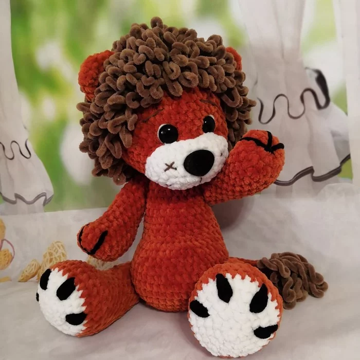 Lion crochet - My, Crochet, Lion cubs, Plush Toys, Knitted toys