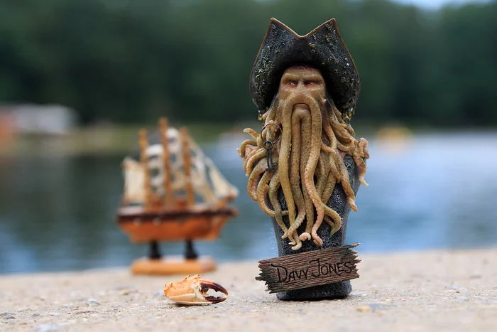 Polymer clay bust of Davy Jones - My, Polymer clay, Figurines, Davey Jones, Bust, Handmade, Needlework without process, Longpost