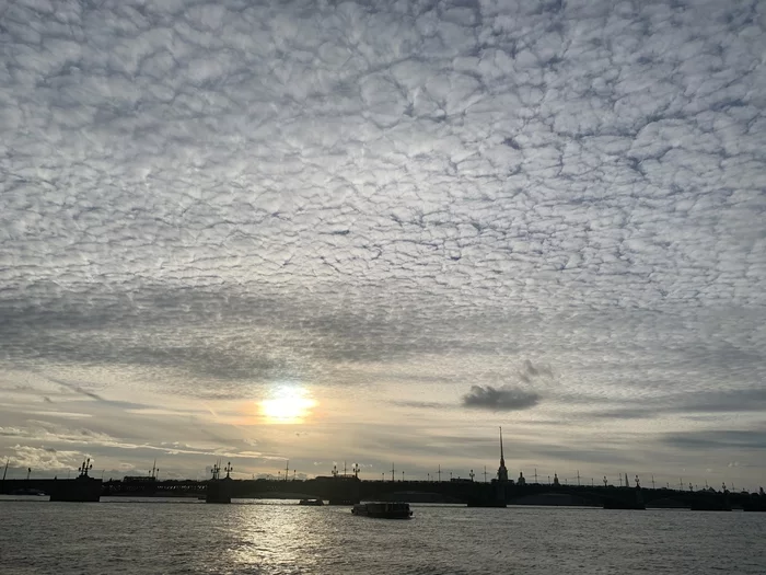 Great view - My, Neva, Sky, Peter-Pavel's Fortress, Evening, Saint Petersburg, Great view, The photo, Clouds, , Sunset, Landscape