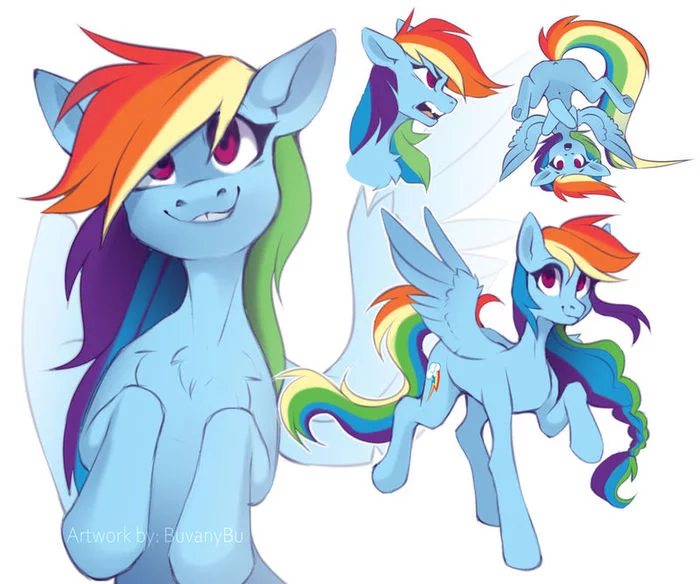 Winged Blue - PonyArt, Fan art, Art, Rainbow dash, My little pony