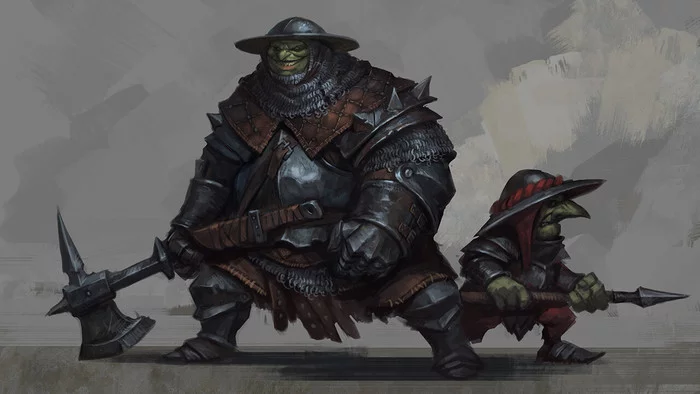 Ogre Knight by Klaher Baklaher - Baklaher, Goblins, Fantasy, Drawing process, Warrior, Video, Ogres