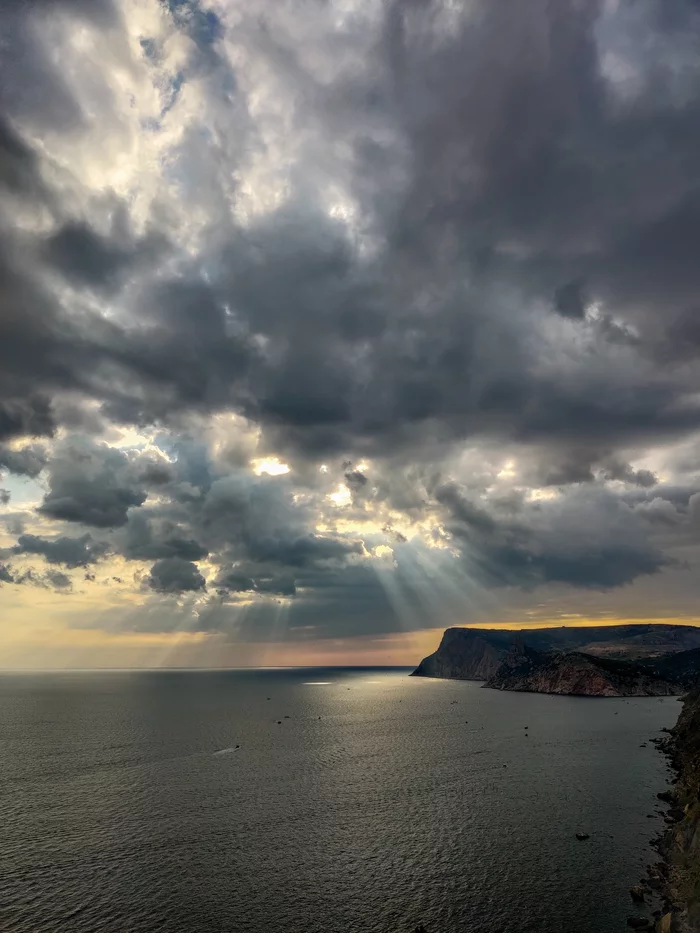 View of Balaklava - My, The photo, Sea, Sky, Crimea, The mountains