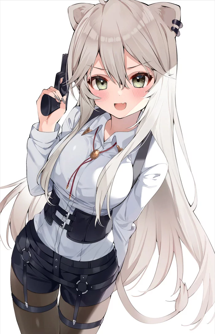 Shiro - Hololive, Virtual youtuber, Anime art, Anime, Animal ears, Shishiro botan