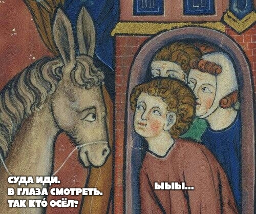 The donkey came... - Suffering middle ages, Memes, Strange humor, Donkey, Hitting, Gopniks