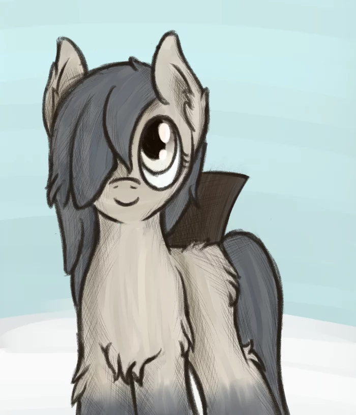 Смотрит - My Little Pony, Original Character, Snow Pony