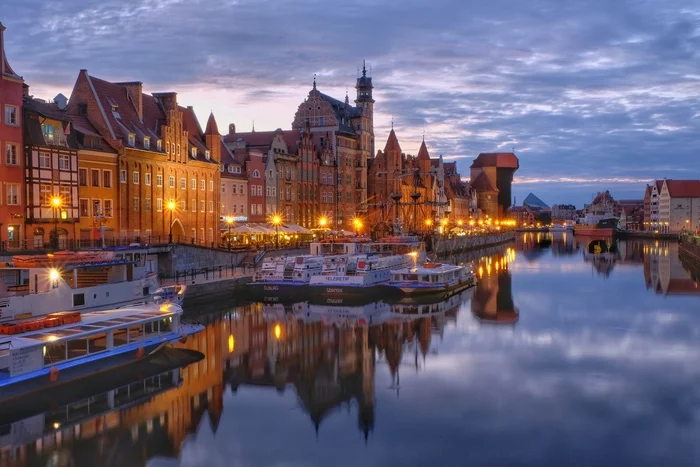 Motlawa - My, Gdansk, Reflection, Evening, Embankment, River, Middle Ages, Poland
