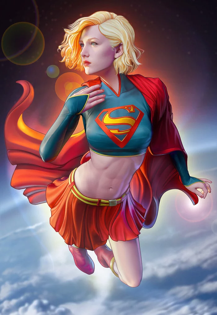 Super girl - NSFW, Strong girl, Muscleart, Supergirl, Dc comics