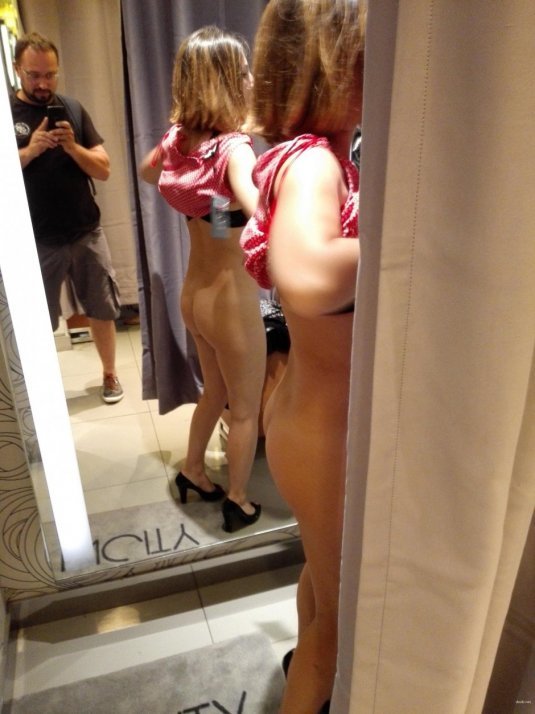 Reply to the post Fitting room - NSFW, Girls, Erotic, Stockings, Breast, Reply to post, Longpost, Boobs