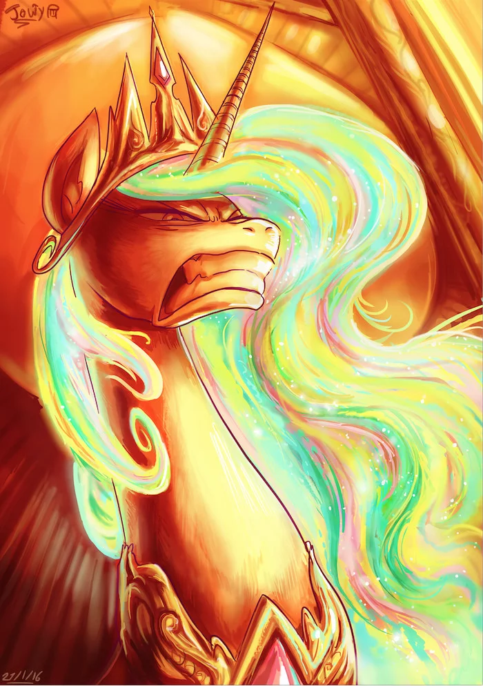 You pissed off the sun - My little pony, Princess celestia, Anger, Jowybean