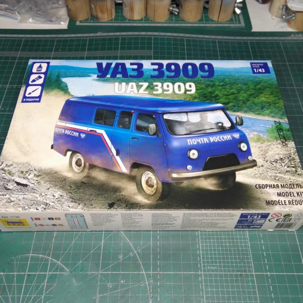Diorama with Loaf UAZ 3909 in 43 scale - My, Hobby, Modeling, Diorama, With your own hands, Video, Prefabricated model, Longpost