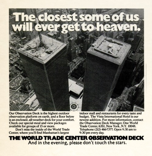 Twin Towers... - Advertising, Poster, Retro, Twin Towers, Black humor, 11 September