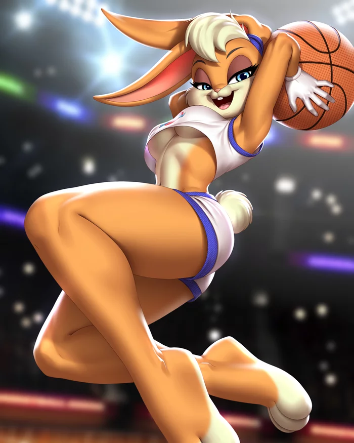 Lola Bunny - NSFW, Фурри, Антро, Арт, Furry Edge, Лола Банни, Pak009, Looney Tunes, Космический джем