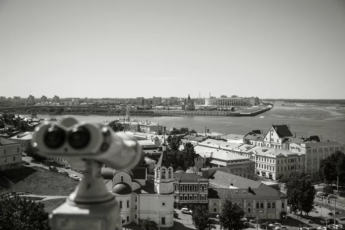 Hello hometown - My, Cities of Russia, Nizhny Novgorod, Black and white photo, Landscape, 800