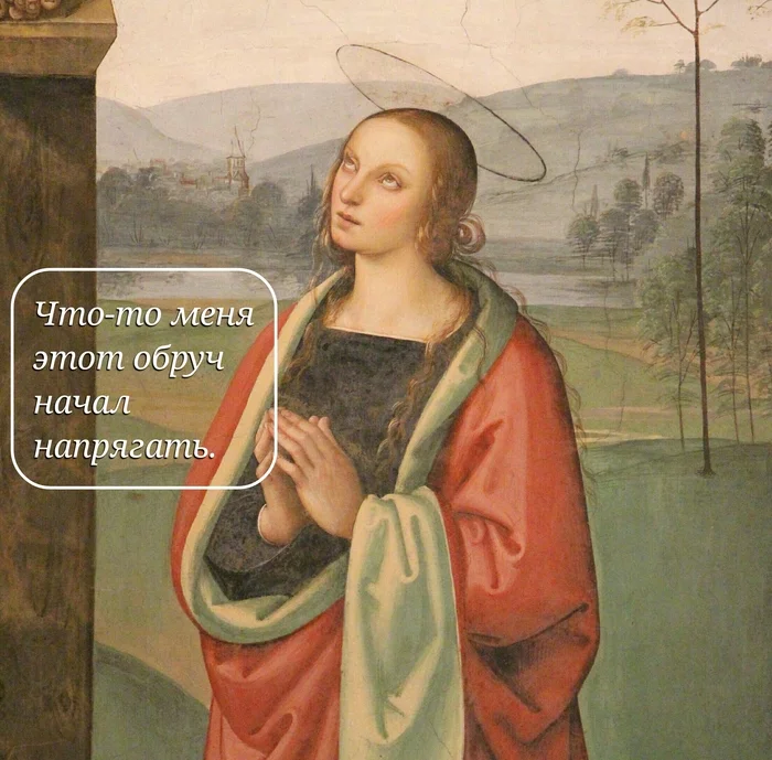 Kinda tight... - Suffering middle ages, Memes, Strange humor, Painting, Voltage, Hoop, The Saints