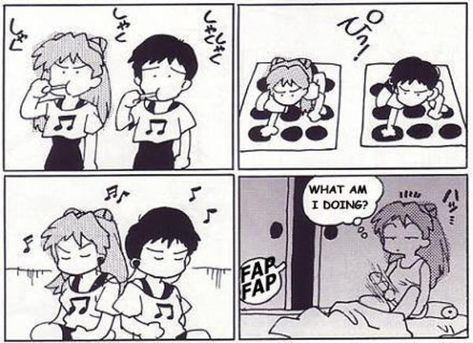 Синхронизация - Аниме, Evangelion, 4koma, Без перевода