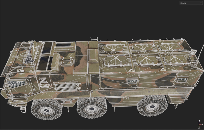 КАМАЗ-63968 Тайфун-К Autodesk Maya, Substance painter, Zbrush, Gamedev, 3D, Low poly, Видео, Длиннопост