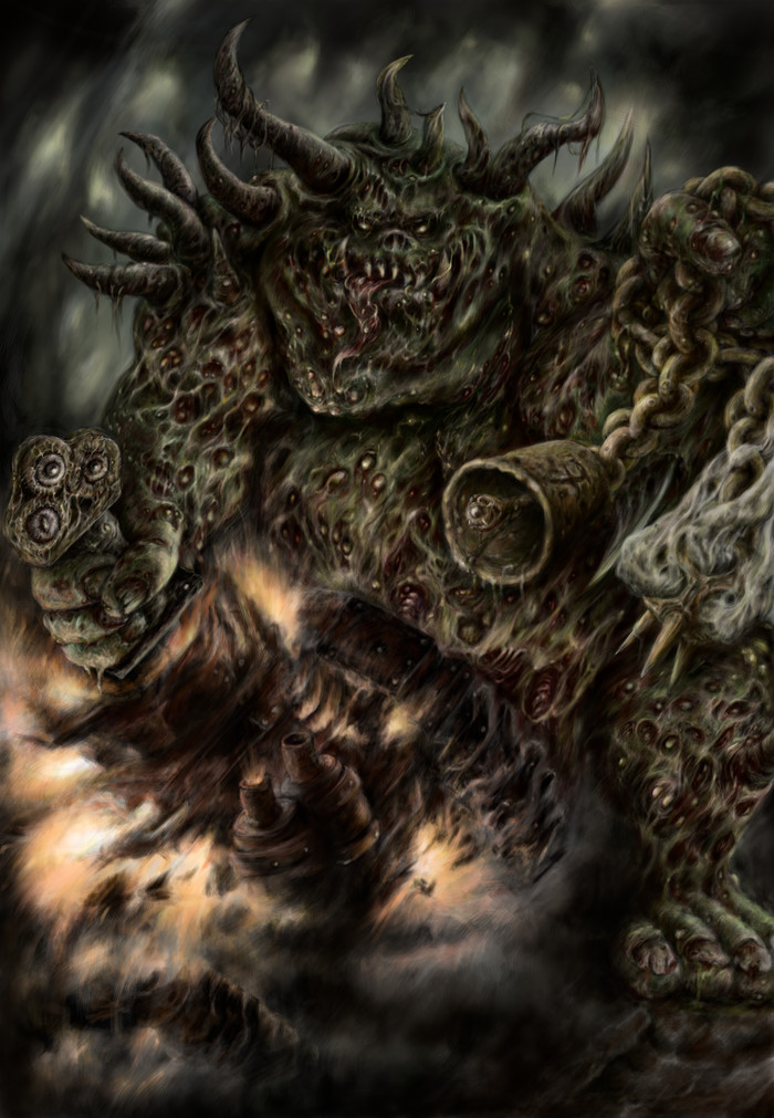 Great Unclean One /   Wh Art, Warhammer 40k, Chaos Daemons, 