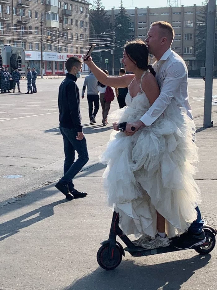 Happy - My, Wedding, Electric scooter