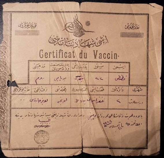 Ottoman certificate - The medicine, Turkey