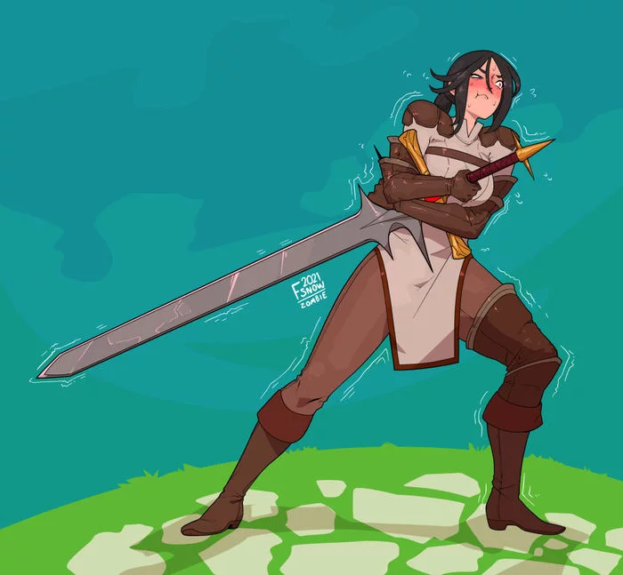 a squire having issues by FSnowzombie - Арт, Фэнтези, Девушки