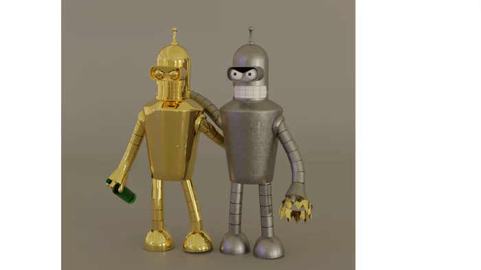 Friends - My, Futurama, 3D, Bender Rodriguez