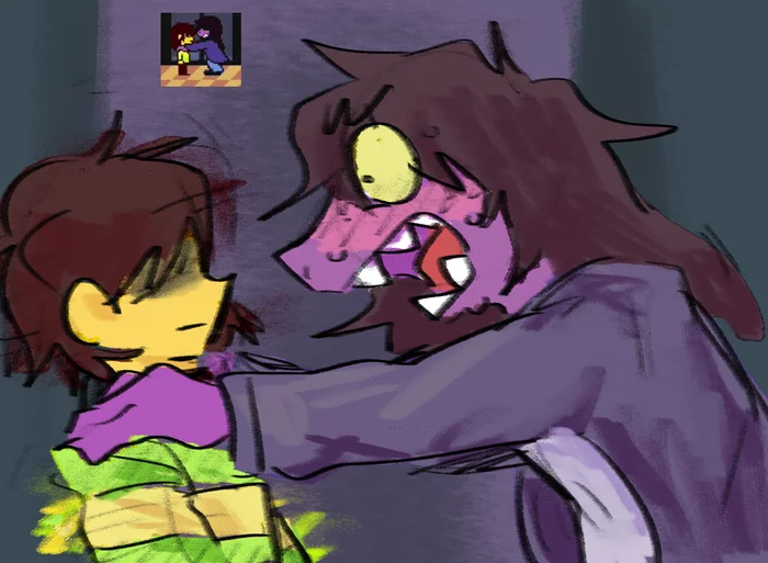 Chris and Susie - Deltarune, Susie, Kris