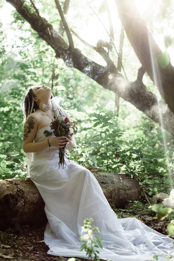 Among the forest in fabric - My, PHOTOSESSION, Sony, Longpost, The photo, Girls