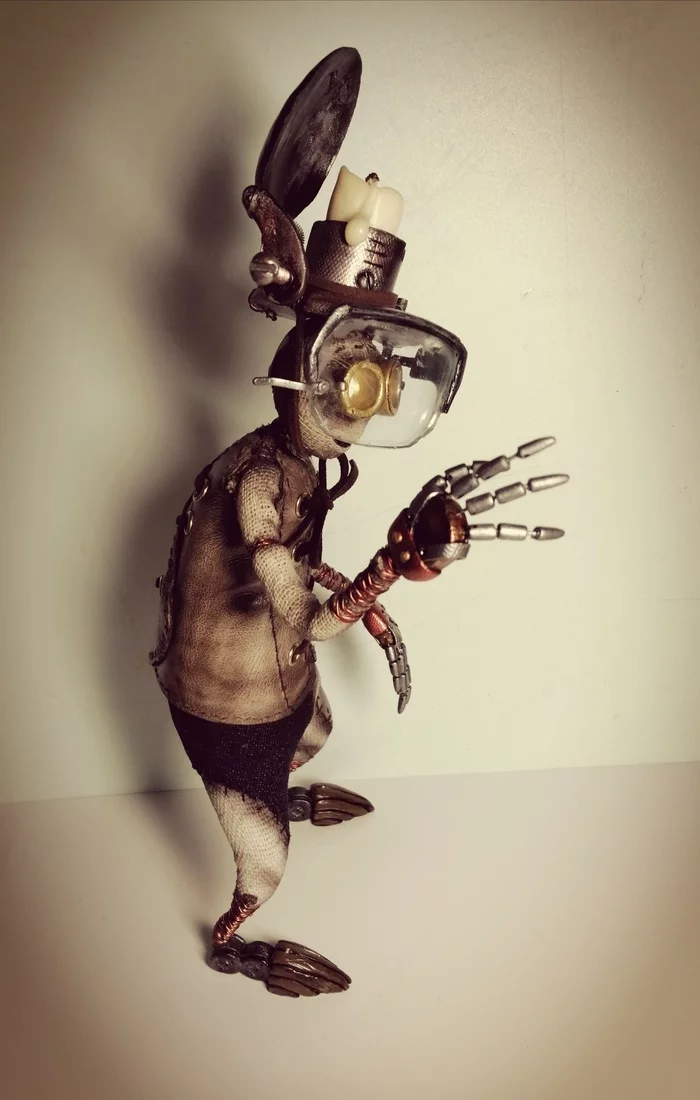 The second is ready - My, Doll, Figurines, Creation, Handmade, Characters (edit), Cartoons, Polymer clay, Mixed media, , Steampunk, Video, Longpost, Nine (cartoon)