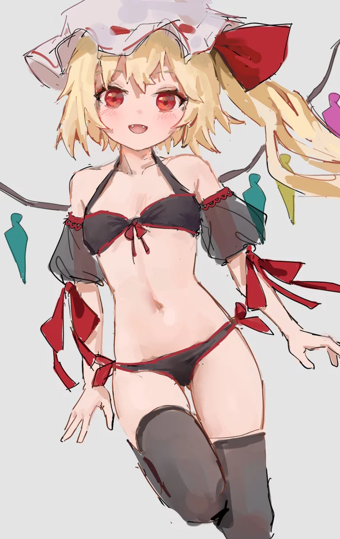 Flandre Scarlet - NSFW, Touhou, Anime Art, Аниме, Flandre Scarlet, Reddizen