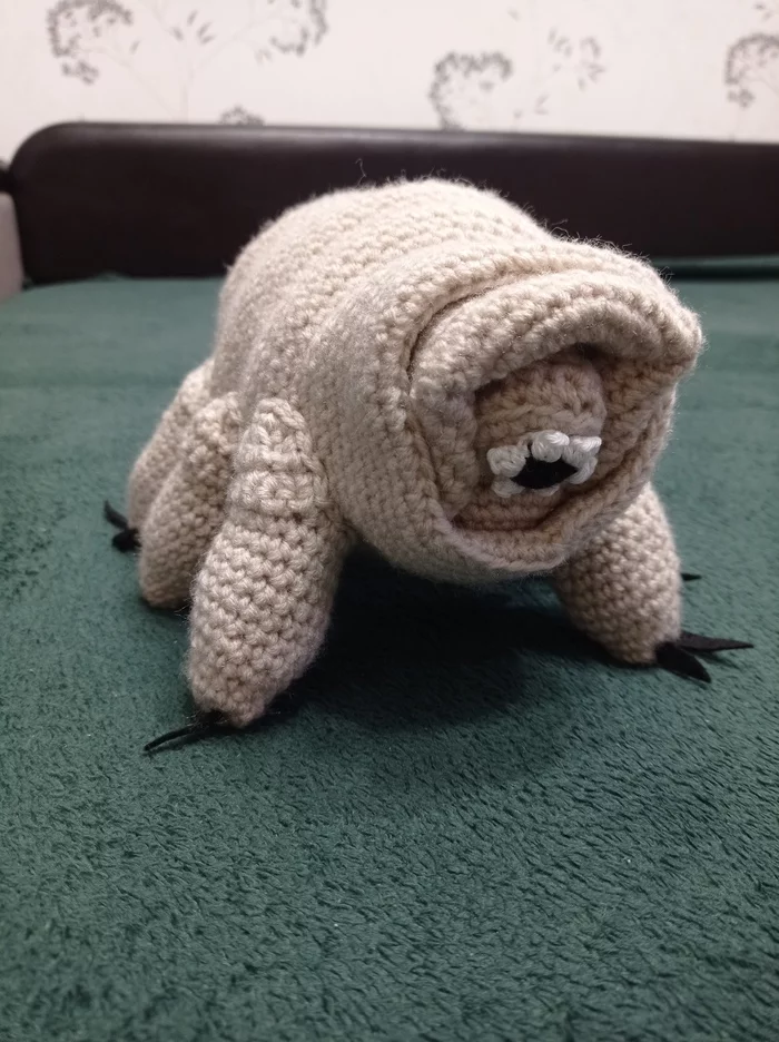 Tardigrade Medvedkovna - My, Amigurumi, Crochet, Hobby, Bear, Tardigrade, Needlework without process, Longpost