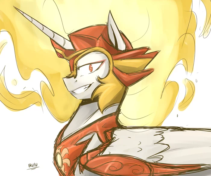 Конь-огонь - My Little Pony, PonyArt, Daybreaker, Irusu