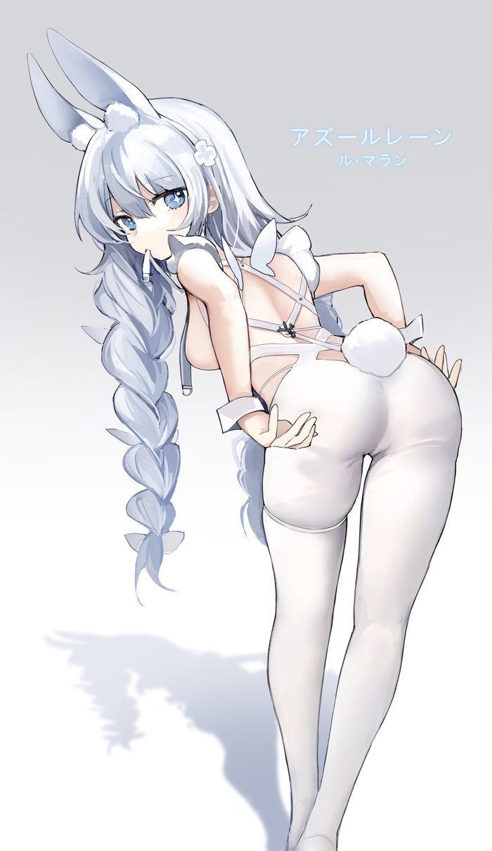 Le Malin , Anime Art, Azur Lane, Le Malin, Animal Ears, Bunnysuit, , ,  , 