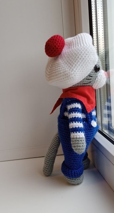 Sailor - My, Needlework without process, Crochet, Amigurumi, Soft toy, Handmade, With your own hands, Sailors, Longpost