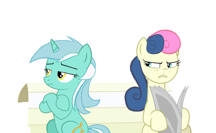  My Little Pony, Lyra Heartstrings, Bon Bon, , -, Ponyart