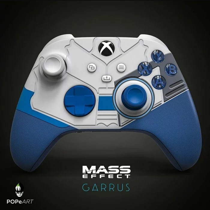 Beauty, a gamepad in the style of Mass Effect - Art, Xbox, Mass effect, Gamepad, Custom, Longpost