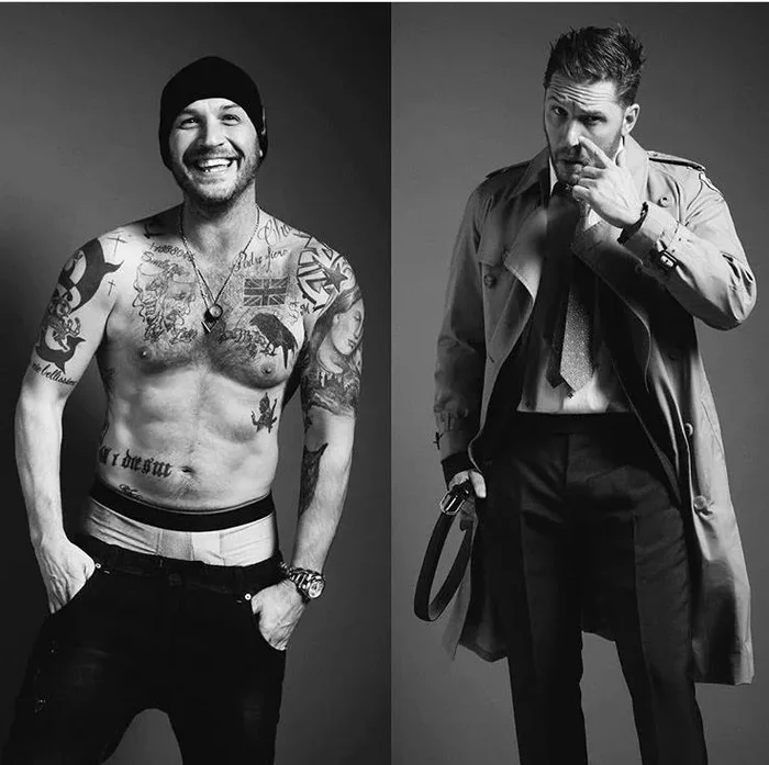 For the Women's Straight League - Tom Hardy - Tom Hardy, Naturals, The photo, Longpost, Tattoo, Celebrities, Actors and actresses, Guys